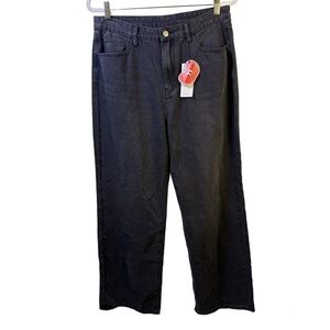 Cider black wide leg jeans NWT